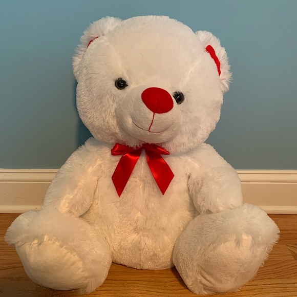 Large White Teddy Bear - Picture 1 of 3